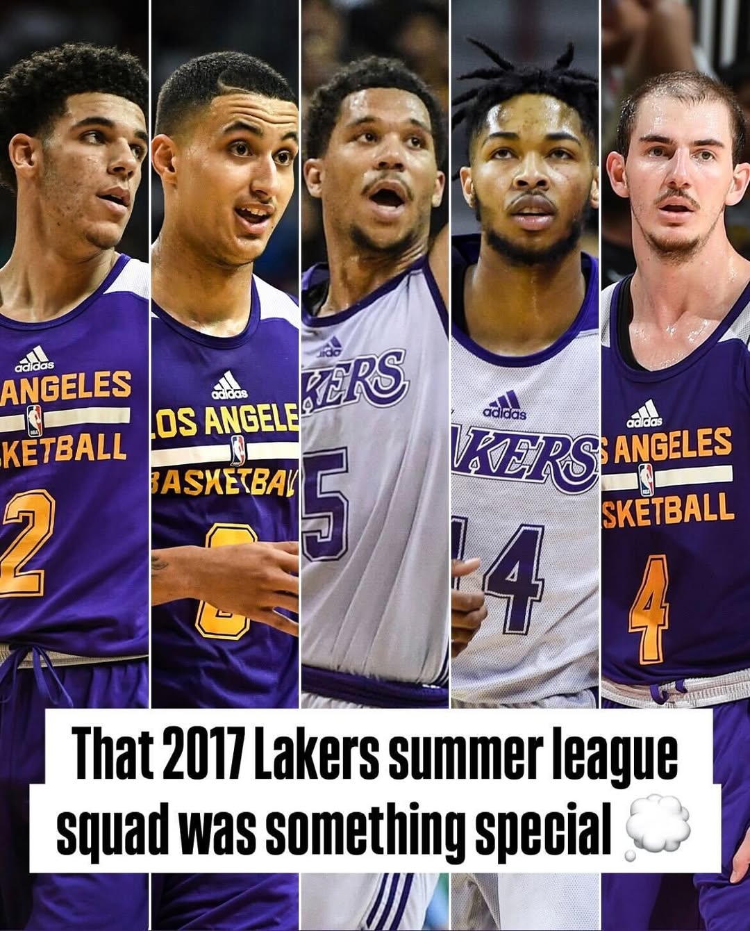 ESPN回顾湖人2017年夏季联赛阵容，这成才率真是拉满了