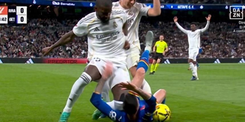 HTH Sports-皇马主场爆冷输球，吕迪格暴力动作未被罚下引发争议